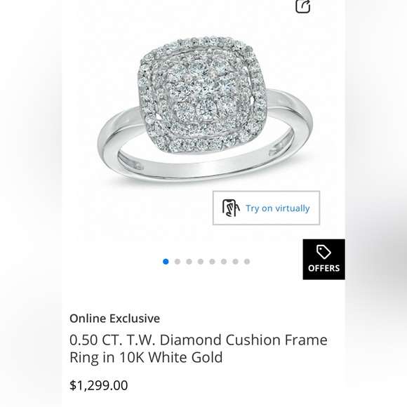 White gold & diamonds ring 0.50 tc natural diamonds - Picture 8 of 8